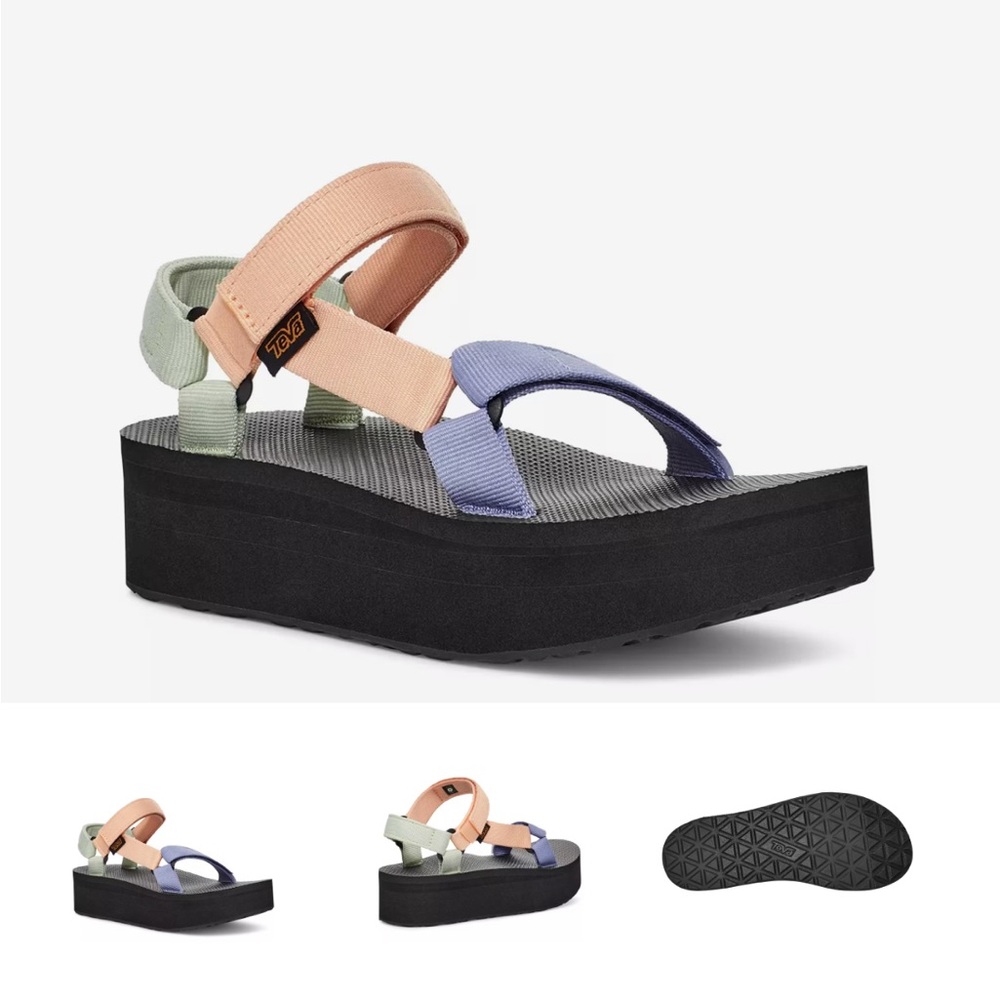 Teva Pink and Blue Sandals Vibrant Comfort
